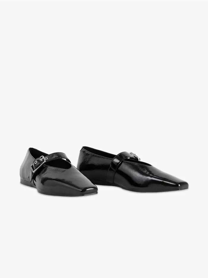 Women Wioletta Buckle Flat Black Patent Lisa Says Gah Flats Women Wioletta Buckle Flat Black Patent Lisa Says Gah Flats