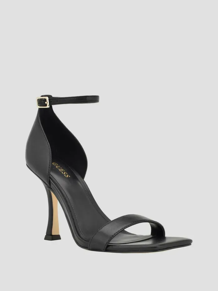 Women Yael Leather Heels Black 001 Heels GUESS