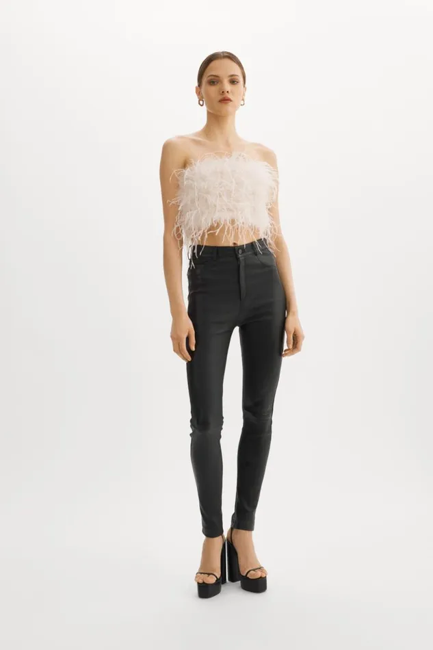 Women ZAINA Feather Bustier Bone LAMARQUE Tops