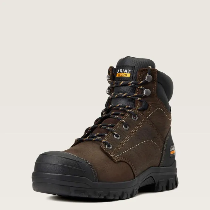 Work Boots and Shoes Women Ariat Treadfast 6034 Waterproof Work Boot Dark Brown