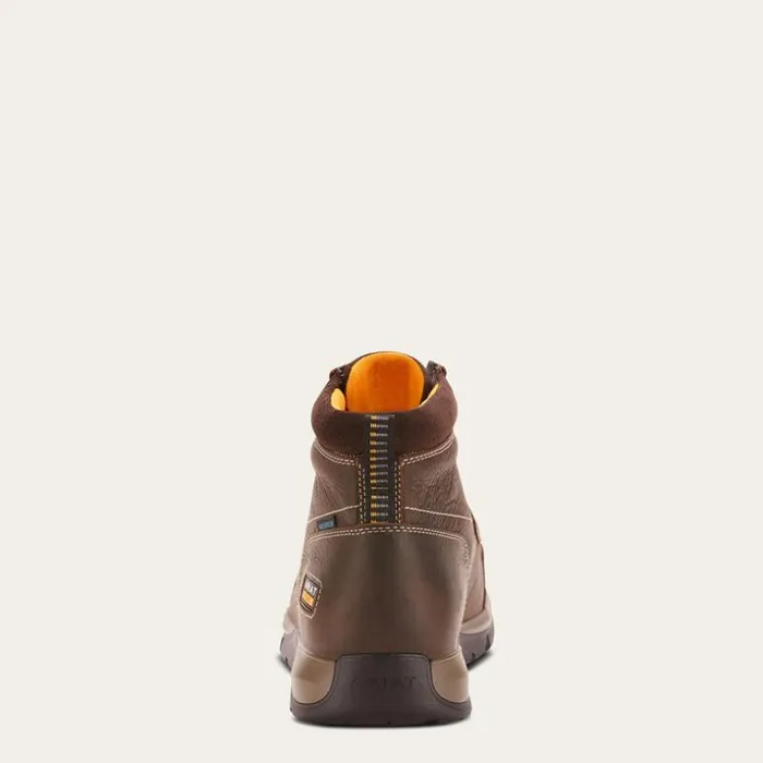 Work Boots Men Ariat Edge LTE Chukka Waterproof Composite Toe Work Boot Dark Brown