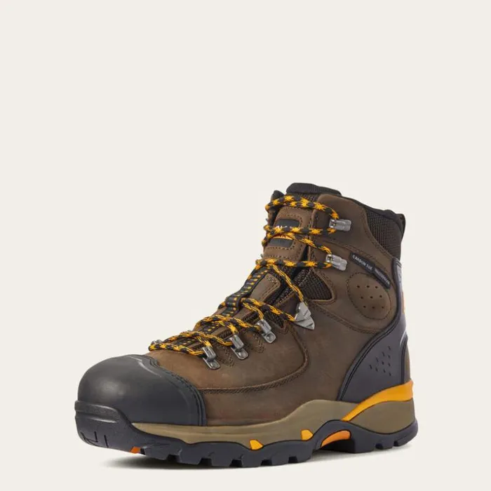 Work Boots Men Ariat Endeavor 6034 Waterproof Carbon Toe Work Boot Chocolate Brown