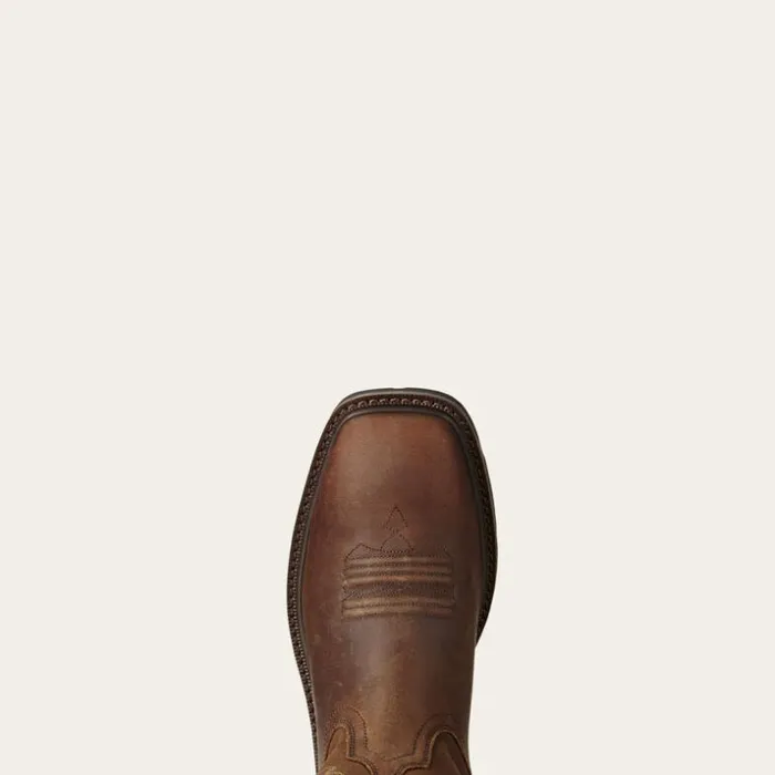 Work Boots Men Ariat Groundbreaker Wide Square Toe Steel Toe Work Boot Brown