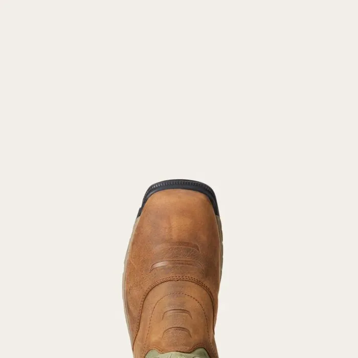 Work Boots Men Ariat Rebar Flex Western Waterproof Composite Toe Work Boot Rye Brown