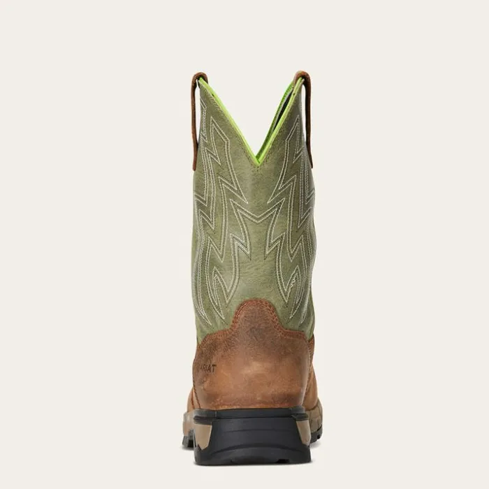 Work Boots Men Ariat Rebar Flex Western Waterproof Composite Toe Work Boot Rye Brown