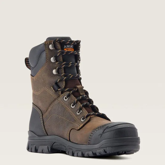 Work Boots Men Ariat Treadfast 8034 Waterproof Steel Toe Work Boot Dark Brown