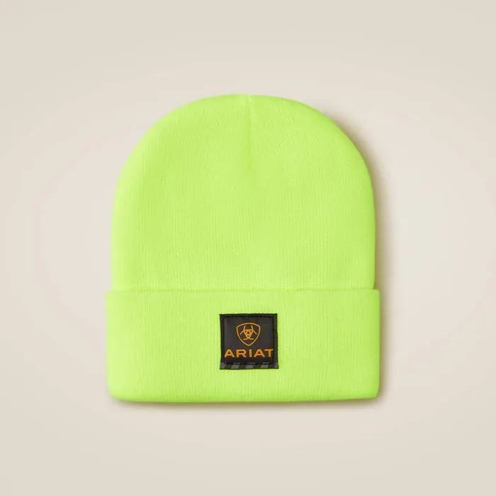 Workwear Men Ariat Rebar Watch Cap Bright Yellow
