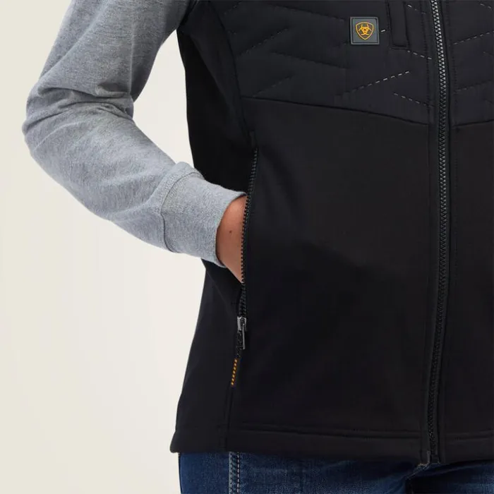 Workwear Women Ariat Rebar Cloud 9 Insulated Vest Black Workwear Women Ariat Rebar Cloud 9 Insulated Vest Black