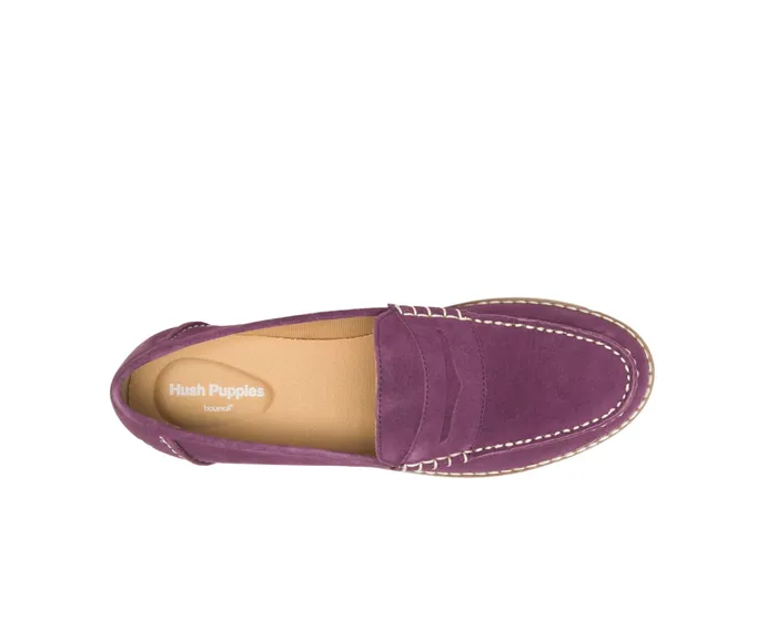 Wren Loafer Violet Suede Flats and SlipOns Hush Puppies Women