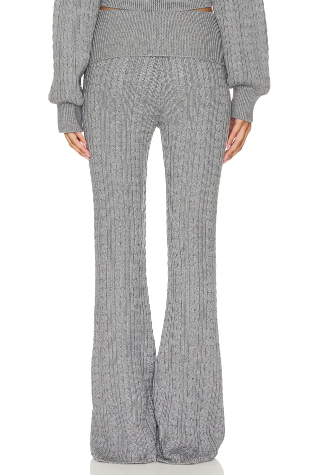 X Emily Gemma Bessie Knit Pant Grey Women Lovers and Friends Loungewear X Emily Gemma Bessie Knit Pant Grey Women Lovers and Friends Loungewear