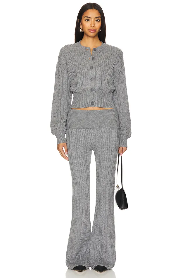 X Emily Gemma Bessie Knit Pant Grey Women Lovers and Friends Loungewear X Emily Gemma Bessie Knit Pant Grey Women Lovers and Friends Loungewear