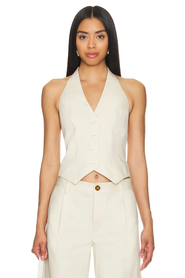 X Maggie Macdonald Miranda Vest Cream Women Lovers and Friends Tops