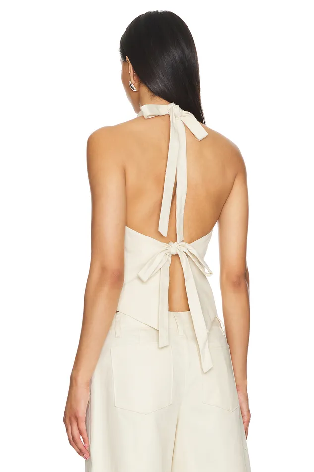 X Maggie Macdonald Miranda Vest Cream Women Lovers and Friends Tops X Maggie Macdonald Miranda Vest Cream Women Lovers and Friends Tops