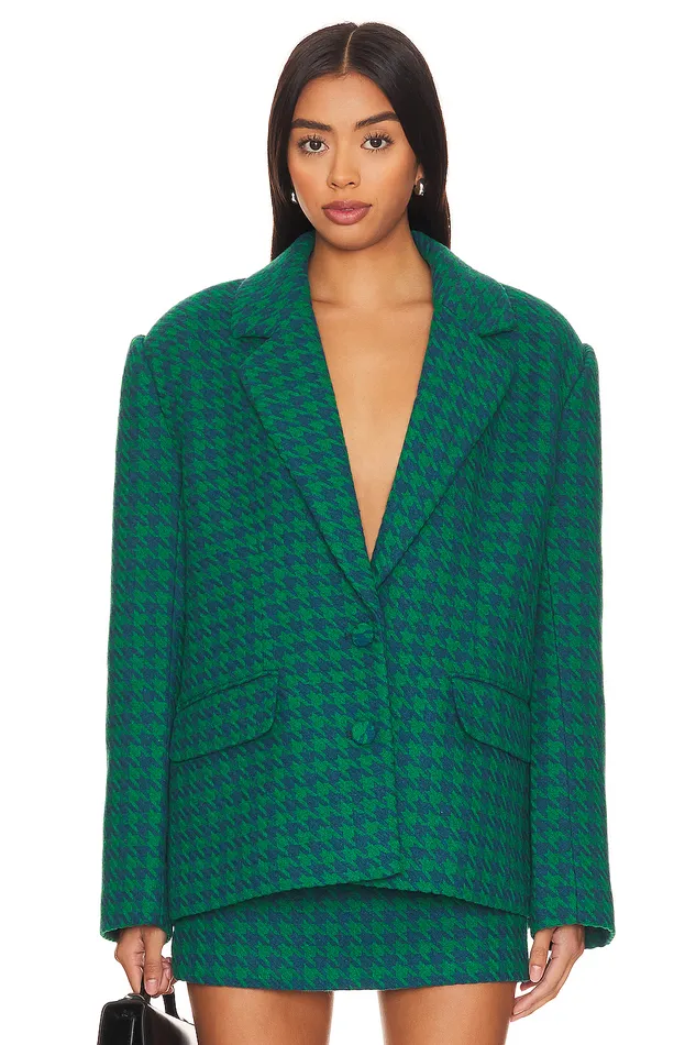 X Rachel Hadley Blazer Blue and Green Women Lovers and Friends Jackets and Coats