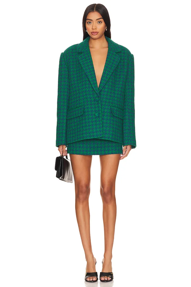 X Rachel Hadley Blazer Blue and Green Women Lovers and Friends Jackets and Coats X Rachel Hadley Blazer Blue and Green Women Lovers and Friends Jackets and Coats