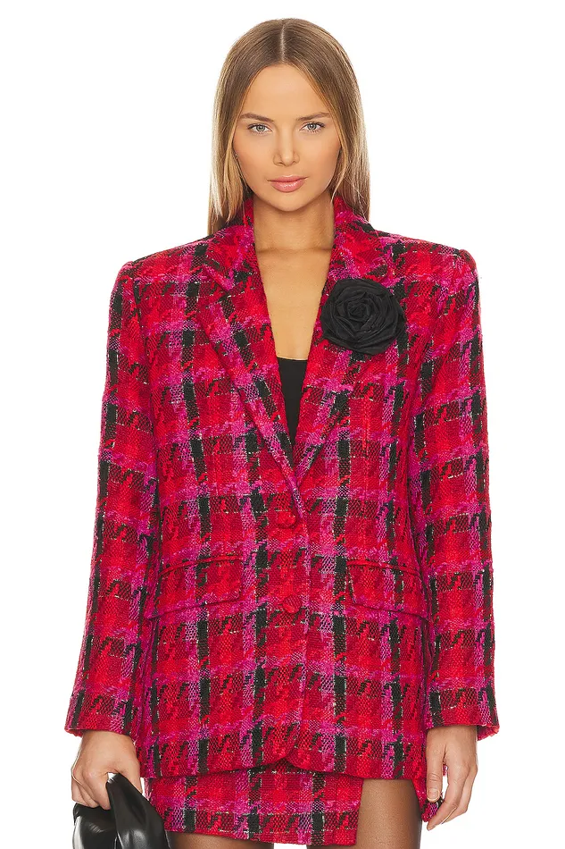 X Rachel Madix Blazer Black and Red Women Lovers and Friends Jackets and Coats X Rachel Madix Blazer Black and Red Women Lovers and Friends Jackets and Coats