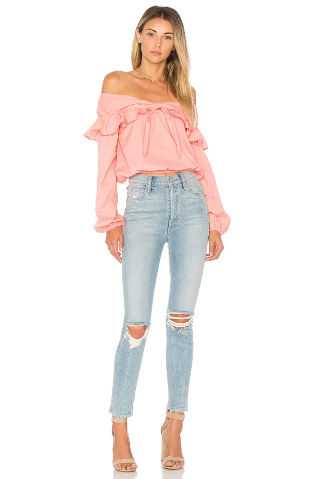 X Revolve Rebecca Top Salmon Women Lovers and Friends Tops X Revolve Rebecca Top Salmon Women Lovers and Friends Tops
