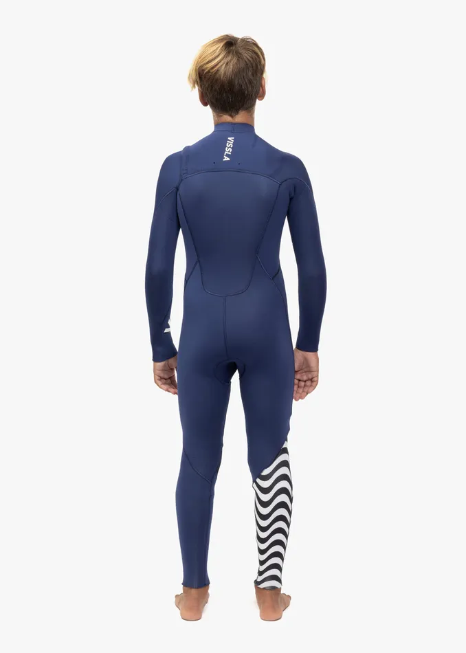 Youth Wetsuits Vissla 7 Seas Boys 43 Full Chest Zip Wetsuit Naval Youth Wetsuits Vissla 7 Seas Boys 43 Full Chest Zip Wetsuit Naval