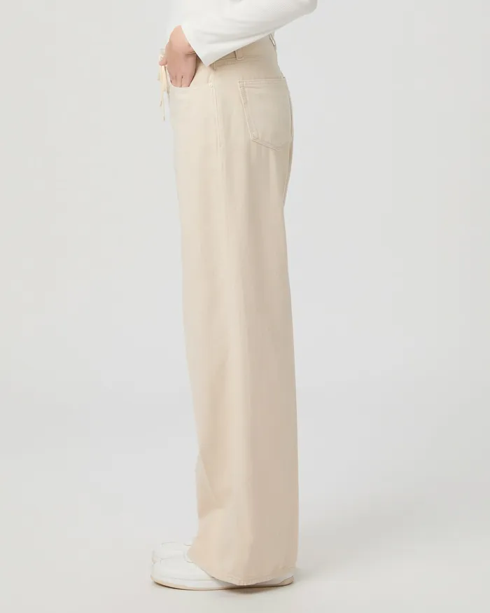 Zoey 31 Inch Wide Leg 8211 Butter Ecru Women Denim PAIGE